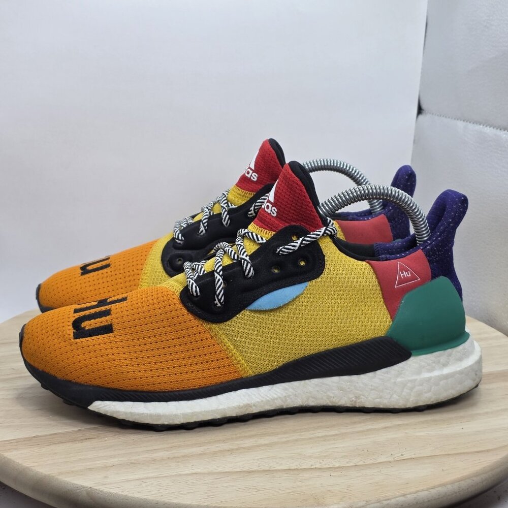Size 7 Mens/8.5 Womens‎ - adidas Solar HU Glide x Pharrell Bold Gold 2018 RARE!